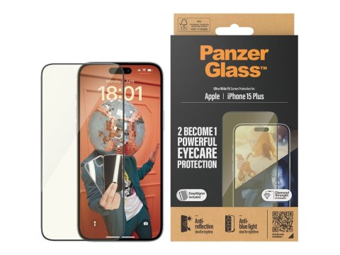 PanzerGlass | Ochraniacz ekranu | Apple | iPhone 15 Plus | Szkło | Przezroczysty | Ultra-Wide Fit; Łatwa instalacja; Odporny na PanzerGlass | Ochraniacz ekranu | Apple | iPhone 15 Plus | Szkło | Przezroczysty | Ultra-Wide Fit; Łatwa instalacja; Odporny na