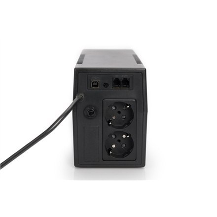 Digitus | Line-Interactive UPS | Line-Interactive UPS DN-170063, 600VA, 360W, 1x akumulator 12V/7Ah, 2x gniazdo CEE 7/7, 2x RJ-1 Digitus | Line-Interactive UPS | Line-Interactive UPS DN-170063, 600VA, 360W, 1x akumulator 12V/7Ah, 2x gniazdo CEE 7/7, 2x RJ-1