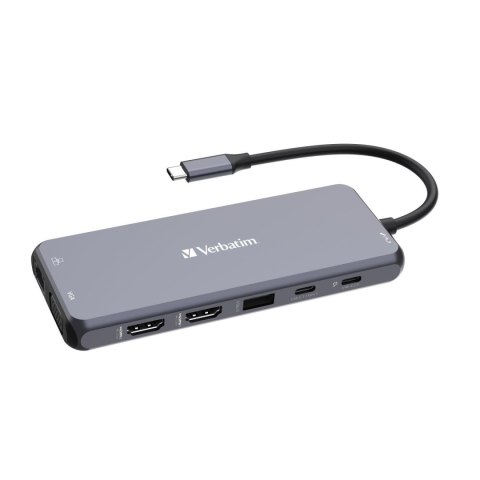 Hub USB Verbatim Multi Port CMH-14: 1x USB-C PD, 3xUSB-A 3.0, 1xUSB-C 3.0, 2xUSB-A 2.0, 2xHDMI, VGA, RJ-45, SD/microSD, audio Hub USB Verbatim Multi Port CMH-14: 1x USB-C PD, 3xUSB-A 3.0, 1xUSB-C 3.0, 2xUSB-A 2.0, 2xHDMI, VGA, RJ-45, SD/microSD, audio