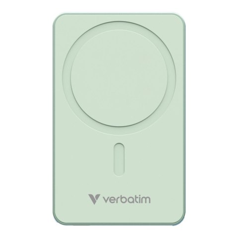 Powerbank Verbatim Charge 'n' Go Essentials Magnetic Wireless 5000mAh USB-C PD 3.0 Green Powerbank Verbatim Charge 'n' Go Essentials Magnetic Wireless 5000mAh USB-C PD 3.0 Green