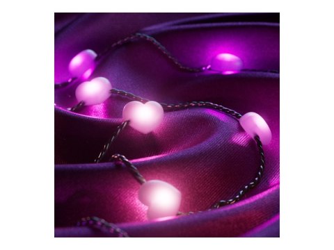 Twinkly Candies 200 diod LED RGB w kształcie serca, zielony przewód, USB-C|Twinkly Twinkly Candies 200 diod LED RGB w kształcie serca, zielony przewód, USB-C|Twinkly