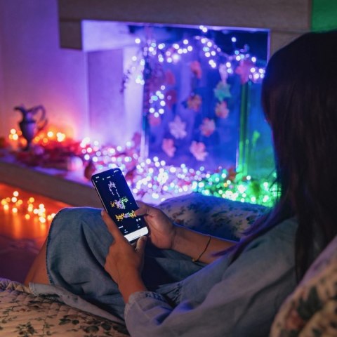 Twinkly|Strings Smart LED Lights 100 RGB (Multicolor), 8m, czarny przewód|RGB - 16M+ kolorów Twinkly|Strings Smart LED Lights 100 RGB (Multicolor), 8m, czarny przewód|RGB - 16M+ kolorów