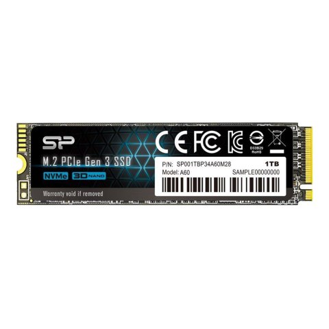 Dysk SSD Silicon Power A60 1TB M.2 PCIe Gen3x4 NVMe (2200/1600 MB/s) 2280 Dysk SSD Silicon Power A60 1TB M.2 PCIe Gen3x4 NVMe (2200/1600 MB/s) 2280