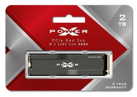 Dysk SSD Silicon Power XPOWER XD80 2TB M.2 2280 PCIe Gen3x4 NVMe (3400/3000 MB/s) Dysk SSD Silicon Power XPOWER XD80 2TB M.2 2280 PCIe Gen3x4 NVMe (3400/3000 MB/s)