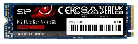 Dysk SSD Silicon Power UD85 2TB M.2 PCIe NVMe Gen4x4 NVMe 1.4 (3600/2800 MB/s) Dysk SSD Silicon Power UD85 2TB M.2 PCIe NVMe Gen4x4 NVMe 1.4 (3600/2800 MB/s)