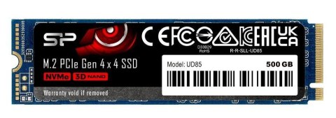 Dysk SSD Silicon Power UD85 500GB M.2 PCIe NVMe Gen4x4 NVMe 1.4 (3600/2400 MB/s) Dysk SSD Silicon Power UD85 500GB M.2 PCIe NVMe Gen4x4 NVMe 1.4 (3600/2400 MB/s)