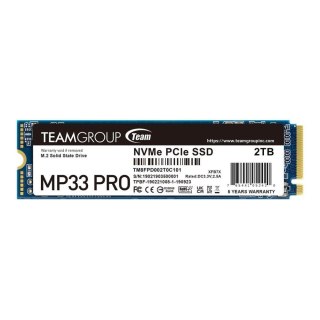 Dysk SSD Team Group MP33 PRO 2TB M.2 2280 PCIe NVMe Gen3 x4 (2400/2100 MB/s)