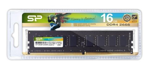 Pamięć DDR4 Silicon Power 16GB (1x16GB) 2666MHz CL19 1,2V Black Pamięć DDR4 Silicon Power 16GB (1x16GB) 2666MHz CL19 1,2V Black
