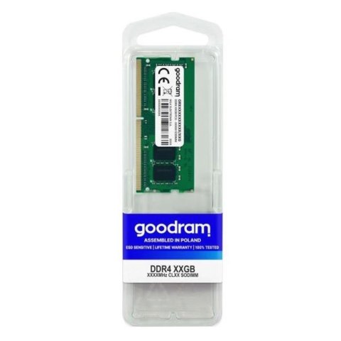 Pamięć SODIMM DDR4 GOODRAM 16GB 3200MHz CL22 Pamięć SODIMM DDR4 GOODRAM 16GB 3200MHz CL22