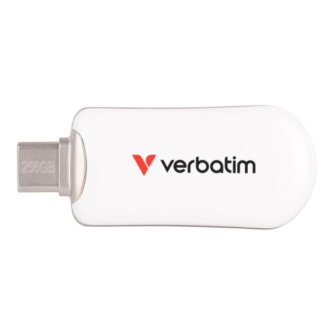 Pendrive Verbatim Plectra 256GB USB-C 3.0 White Pendrive Verbatim Plectra 256GB USB-C 3.0 White
