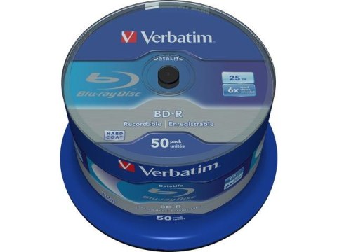 Płyty BD-R Verbatim 25GB X6 Datalife (Cake 50) Płyty BD-R Verbatim 25GB X6 Datalife (Cake 50)