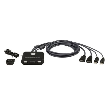 Aten | 2-portowy przełącznik KVM USB FHD HDMI | CS22HF | Miesiące gwarancji Aten | 2-portowy przełącznik KVM USB FHD HDMI | CS22HF | Miesiące gwarancji
