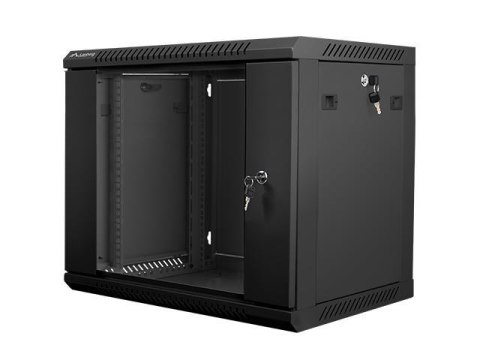 Szafa instalacyjna Rack wisząca 19" 9U 600x450 czarna Lanberg (flat pack) Szafa instalacyjna Rack wisząca 19" 9U 600x450 czarna Lanberg (flat pack)