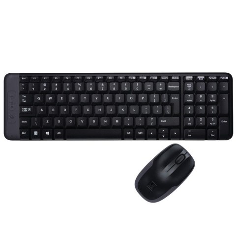Zestaw bezprzewodowy klawiatura + mysz Logitech MK220 czarny Zestaw bezprzewodowy klawiatura + mysz Logitech MK220 czarny