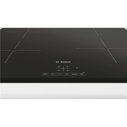 Bosch | PUE63KBB6E | Płyta | Indukcyjna | Liczba palników/stref gotowania 4 | Dotykowa | Timer | Czarna Bosch | PUE63KBB6E | Płyta | Indukcyjna | Liczba palników/stref gotowania 4 | Dotykowa | Timer | Czarna