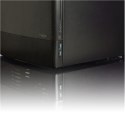 Fractal Design | NODE 804 | Okno boczne | 2 - USB 3.0Wejście/wyjście audioPrzycisk zasilania z diodą LED (biała)Dioda LED aktywn