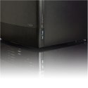 Fractal Design | NODE 804 | Okno boczne | 2 - USB 3.0Wejście/wyjście audioPrzycisk zasilania z diodą LED (biała)Dioda LED aktywn