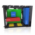 Fractal Design | NODE 804 | Okno boczne | 2 - USB 3.0Wejście/wyjście audioPrzycisk zasilania z diodą LED (biała)Dioda LED aktywn