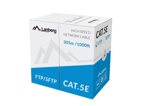 Kabel FTP Lanberg 100Mb/s 305m linka CCA Kabel FTP Lanberg 100Mb/s 305m linka CCA