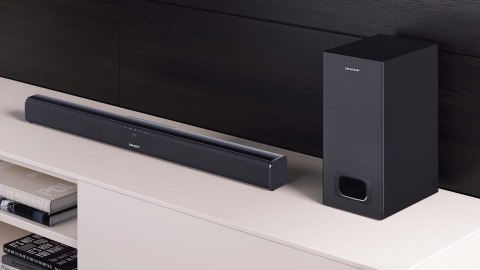 Sharp | HT-SBW110 2.1 Slim Soundbar | Wejście AUX | Bluetooth | Czarny | W | Nie | Połączenie bezprzewodowe Sharp | HT-SBW110 2.1 Slim Soundbar | Wejście AUX | Bluetooth | Czarny | W | Nie | Połączenie bezprzewodowe