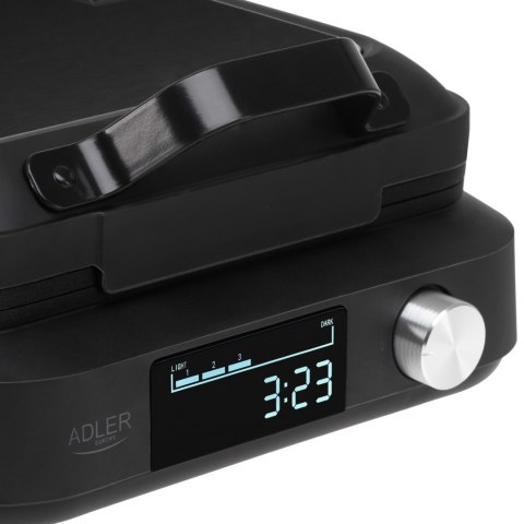Adler Waffle Maker with LED Display | AD 3087 | 2200 W | Number of pastry 2 | Belgium | Black Adler Waffle Maker with LED Display | AD 3087 | 2200 W | Number of pastry 2 | Belgium | Black