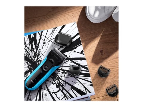 Braun | Golarka z trymerem | Series 3 Shave&Style 3010BT | Czas pracy (maks.) 45 min | Na mokro i sucho | NiMH | Czarny/Niebiesk Braun | Golarka z trymerem | Series 3 Shave&Style 3010BT | Czas pracy (maks.) 45 min | Na mokro i sucho | NiMH | Czarny/Niebiesk
