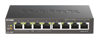 D-Link | 8-portowy przełącznik Gigabit PoE (4xPoE) | DGS-1008P | Niezarządzany | Desktop | Typ zasilania Zewnętrzny