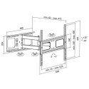 Logilink BP0028 Uchwyt ścienny TV, 37"-70", pochylenie +10°-20°, obrót +-90°, 475 mm Logilink | Uchwyt ścienny | 37-70 " | Maksy