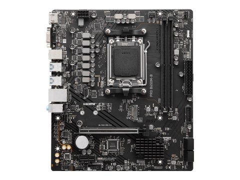 MSI | PRO B650M-B | Rodzina procesorów AMD | Gniazdo procesora AM5 | DDR5 | Obsługiwane interfejsy dysków twardych M.2, SATA | L
