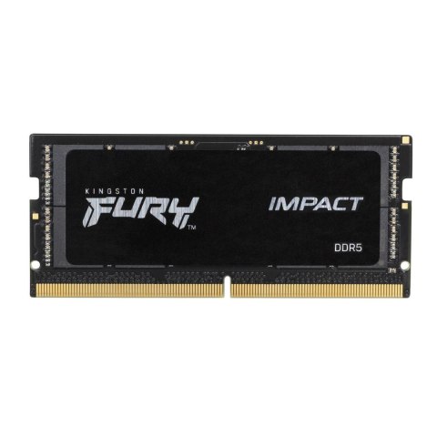 Pamięć SODIMM DDR5 Kingston FURY Impact 16GB (1x16GB) 4800MHz CL38 1,1V Czarna Pamięć SODIMM DDR5 Kingston FURY Impact 16GB (1x16GB) 4800MHz CL38 1,1V Czarna
