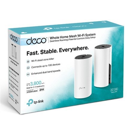 TP-Link DECO M4 - system Wi-Fi - Wi-Fi 5 - desktop | AC1200 | 2,4 GHz / 5 GHz | 2 routery TP-Link DECO M4 - system Wi-Fi - Wi-Fi 5 - desktop | AC1200 | 2,4 GHz / 5 GHz | 2 routery