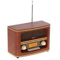 Adler | Retro Radio | AD 1187 | Funkcja alarmu | AUX in | Drewniane