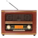 Adler | Retro Radio | AD 1187 | Funkcja alarmu | AUX in | Drewniane