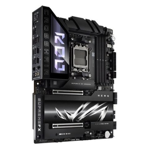 Asus ROG CROSSHAIR X870E HERO | Rodzina procesorów AMD | Gniazdo procesora AM5 | DDR5 | Obsługiwane interfejsy dysków twardych S Asus ROG CROSSHAIR X870E HERO | Rodzina procesorów AMD | Gniazdo procesora AM5 | DDR5 | Obsługiwane interfejsy dysków twardych S