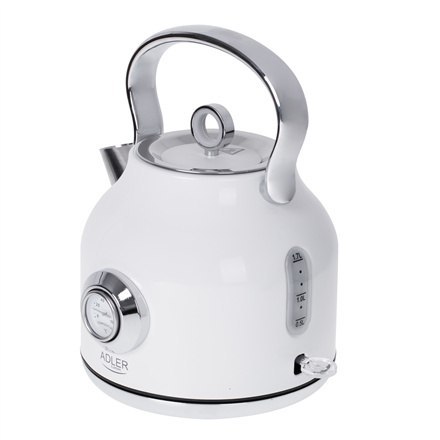Czajnik z termometrem Adler AD 1346w | Elektryczny | 2200 W | 1.7 L | Ze stali nierdzewnej | Obrotowa podstawa 360° | Biały Czajnik z termometrem Adler AD 1346w | Elektryczny | 2200 W | 1.7 L | Ze stali nierdzewnej | Obrotowa podstawa 360° | Biały
