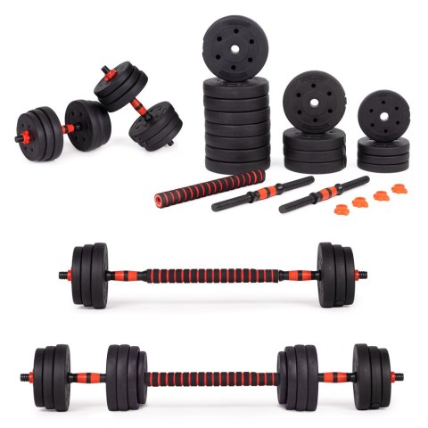 Hantle regulowane 2x20 kg sztanga zestaw 40 kg gryf