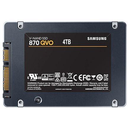 Samsung 870 QVO | Dysk półprzewodnikowy | 4 TB | MZ-77Q4T0BW | 2,5" | SATA 6 Gb/s Samsung 870 QVO | Dysk półprzewodnikowy | 4 TB | MZ-77Q4T0BW | 2,5" | SATA 6 Gb/s