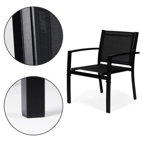 Zestaw mebli ogrodowych stół ławka fotele metal MultiGarden Zestaw mebli ogrodowych stół ławka fotele metal MultiGarden