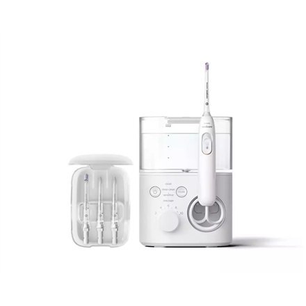 Philips | HX3911/40 Sonicare Power Flosser 7000 | Irygator do jamy ustnej | 600 ml | Liczba głowic 4 | Biały Philips | HX3911/40 Sonicare Power Flosser 7000 | Irygator do jamy ustnej | 600 ml | Liczba głowic 4 | Biały