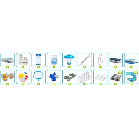 Basen prostokątny 503x274x122cm 18w1 INTEX 26796