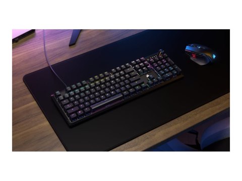 Corsair | Mechaniczna klawiatura do gier | K70 CORE RGB | Klawiatura do gier | Przewodowa | Brak | Czarna | USB typu A | CZERWON Corsair | Mechaniczna klawiatura do gier | K70 CORE RGB | Klawiatura do gier | Przewodowa | Brak | Czarna | USB typu A | CZERWON