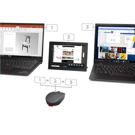 Lenovo | Bezprzewodowa myszki Multi-Device | Szary Burza Lenovo | Bezprzewodowa myszki Multi-Device | Szary Burza