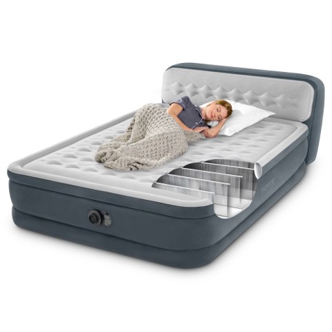 Materac łóżko 236x152 cm z pompką 2-osobowy DELUXE INTEX 64448ND