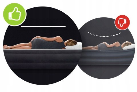 Materac łóżko do spania dwuosobowy z pompką automatyczną 191x137 cm INTEX 67768