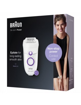 Braun | Epilator | SE5505P Silk-epil | Operating time (max) min | Bulb lifetime (flashes) | Number of power levels | White