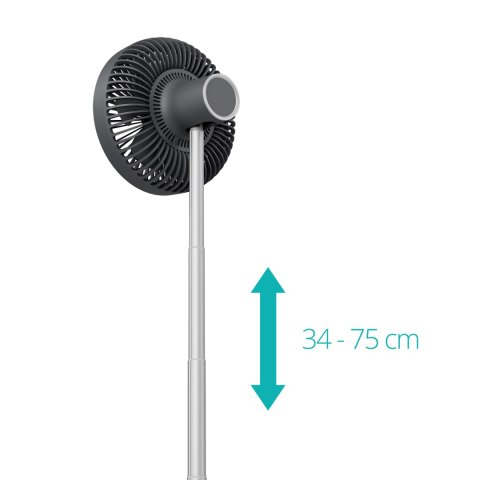 Duux Fan | Rize Flex | Stand Fan | Grey | Diameter 21 cm | Number of speeds 4 | Oscillation | 10 W | No Duux Fan | Rize Flex | Stand Fan | Grey | Diameter 21 cm | Number of speeds 4 | Oscillation | 10 W | No