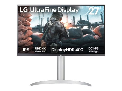 LG 27UP650K-W | 27 " | IPS | UHD | 16:9 | 60 Hz | 5 ms | 3840 x 2160 pixels | 400 cd/m² | HDMI ports quantity 2 LG 27UP650K-W | 27 " | IPS | UHD | 16:9 | 60 Hz | 5 ms | 3840 x 2160 pixels | 400 cd/m² | HDMI ports quantity 2