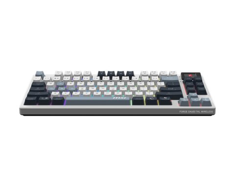 MSI FORGE GK600 TKL WIRELESS SKY | Klawiatura do gier | Bezprzewodowa | USA | Bluetooth | 2,4 GHz, Bluetooth, USB 2.0 | Mechanic