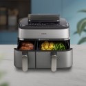 Philips NA555/09 Airfryer z podwójnym koszem i funkcją pary, seria 5000, 9 l, stal nierdzewna/czarny