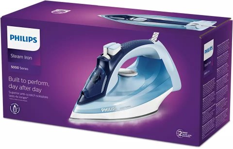 Philips | Żelazko | DST5030/20 | Żelazko parowe | 2400 W | Pojemność zbiornika na wodę 320 ml | Ciągły strumień pary 45 g/min | Philips | Żelazko | DST5030/20 | Żelazko parowe | 2400 W | Pojemność zbiornika na wodę 320 ml | Ciągły strumień pary 45 g/min |